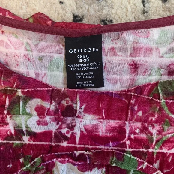 George 2X ruffled layered top! - Picture 3 of 3